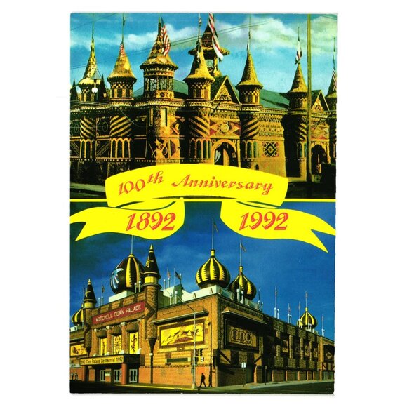 100th Anniversary Mitchell Corn Palace Postcard South Dakota Landmark Souvenir - Picture 1 of 2